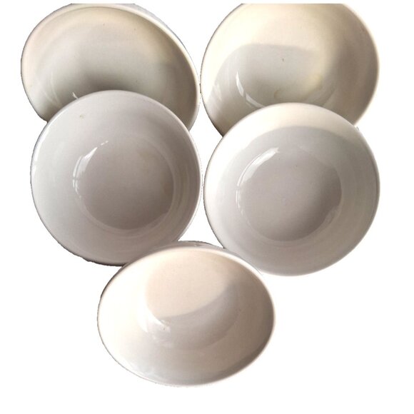 5 Thomson Bianca White 5 1/2” Fruit/ Dessert /Sauce Bowl-Embossed Lines - Picture 5 of 7